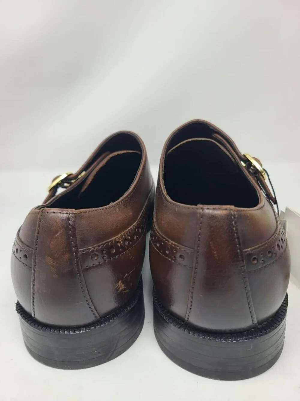 Zara Leather Double Monk Strap Shoes Size 8 2408/920